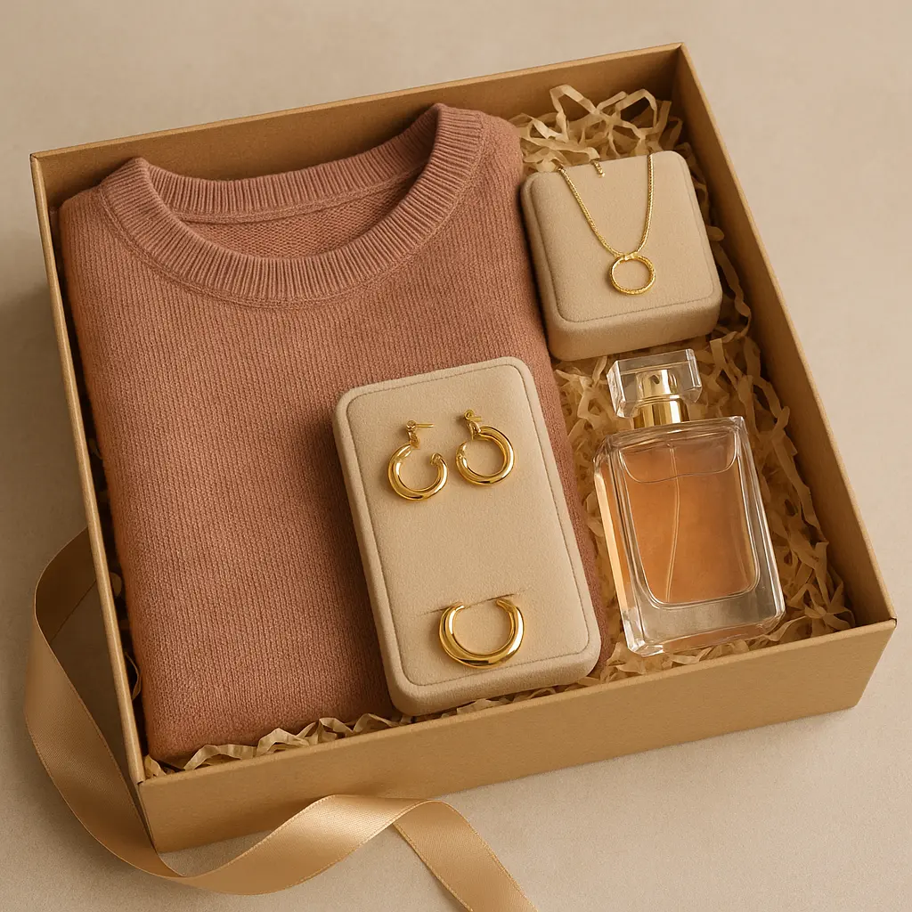 Surprise someone special with Luniva gift hampers — a curated blend of luxury clothing, jewellery and treats, perfect for every celebration