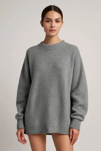 Women’s Gray Full Sleeve Sweater – Stylish Winter Wear, Soft & Comfortable Knit Pullover