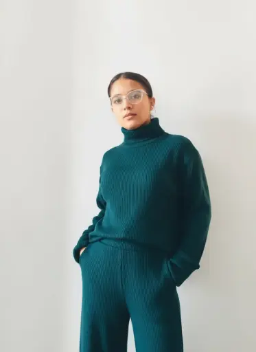 Blue Color winter sweater For Girls Made BY Wool Cossy And Soft